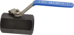 Midwest Control - 1" Pipe, Carbon Steel Standard Ball Valve - 1 Piece, Inline - One Way Flow, FNPT x FNPT Ends, Lever Handle, 1,000 WOG - Benchmark Tooling