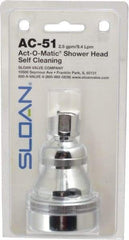 Sloan Valve Co. - 2.5 GPM, 2-1/2 Face Diameter, Shower Head - Chrome Plated, Brass - Benchmark Tooling