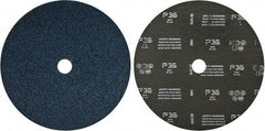 Camel Grinding Wheels - 9" Diam 7/8" Hole 36 Grit Fiber Disc - Very Coarse Grade, Zirconia Alumina, 6,600 Max RPM - Benchmark Tooling