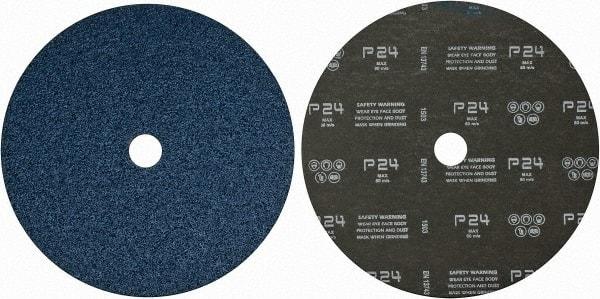 Camel Grinding Wheels - 9" Diam 7/8" Hole 24 Grit Fiber Disc - Very Coarse Grade, Zirconia Alumina, 6,600 Max RPM - Benchmark Tooling