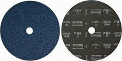 Camel Grinding Wheels - 9" Diam 7/8" Hole 24 Grit Fiber Disc - Very Coarse Grade, Zirconia Alumina, 6,600 Max RPM - Benchmark Tooling