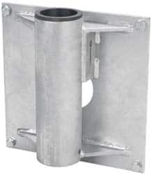 THERN - 8 Inches Long x 3.88 Inches Wide x 14.56 Inches Deep x 1/2 Inches Thick Davit Crane Wall Mount Base - 7 Inches Distance Between Mounting Hole Centers, 0.41 Inches Hole Diameter, Galvanized Finish - Benchmark Tooling