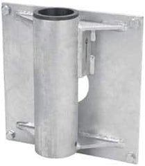 THERN - 8 Inches Long x 3.88 Inches Wide x 14.56 Inches Deep x 1/2 Inches Thick Davit Crane Wall Mount Base - 7 Inches Distance Between Mounting Hole Centers, 0.41 Inches Hole Diameter, Galvanized Finish - Benchmark Tooling