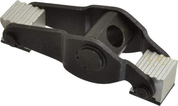 Gibraltar - 1/2" Stud, 2.13" Max Clamping Height, Steel, Adjustable & Self-Positioning Strap Clamp - 4.55" Long, 1-1/2" Wide, 1-1/2" High, 2.36" Heel to Stud Center - Benchmark Tooling