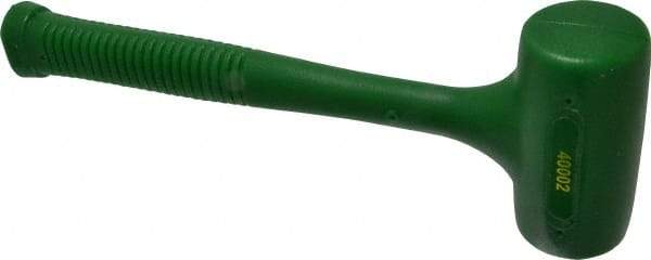 Garland - 26 oz Head 2" Face Diam Polyurethane Dead Blow Hammer - 11-1/2" OAL, Polyurethane Handle - Benchmark Tooling