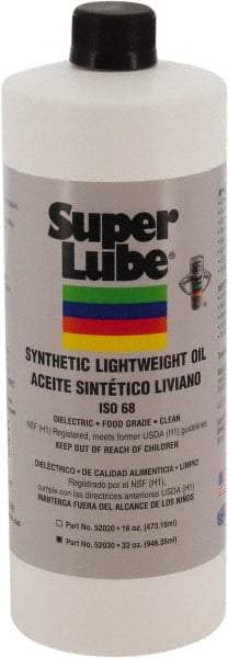 Synco Chemical - 1 Qt Bottle Synthetic Multi-Purpose Oil - -40500°F, SAE 80W, ISO 68, 350 SUS at 40°C, Food Grade - Benchmark Tooling