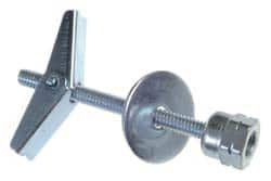 ITW Buildex - 3/8" Zinc-Plated Stainless Steel Vertical (End Drilled) Mount Threaded Rod Anchor - 5/8" Diam x 3" Long, 440 Lb Ultimate Pullout, For Use with Drywall - Benchmark Tooling