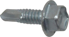 Buildex - #10, Hex Washer Head, Hex Drive, 5/8" Length Under Head, #2 Point, Self Drilling Screw - Steel - Benchmark Tooling