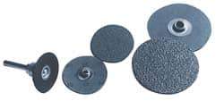 Norton - 1-1/2" Disc Diam, 50 Grit, Aluminum Oxide Quick Change Disc - Type S Attaching System, Coated, Brown, Coarse Grade, R228 Series - Benchmark Tooling
