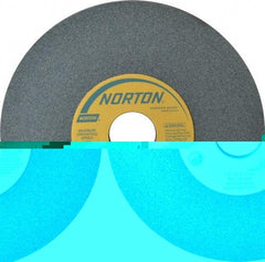 Norton - 7" Diam x 1-1/4" Hole x 1/2" Thick, I Hardness, 100 Grit Surface Grinding Wheel - Silicon Carbide, Type 1, Fine Grade, 3,600 Max RPM, Vitrified Bond, No Recess - Benchmark Tooling