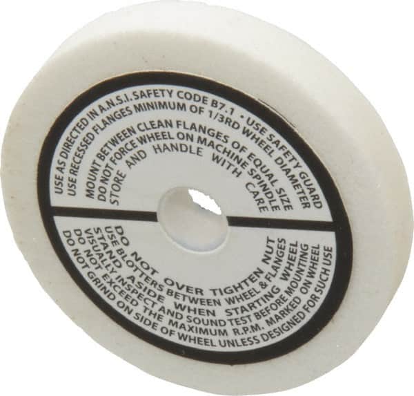 Grier Abrasives - 80 Grit Aluminum Oxide Type 1 Internal Grinding Wheel - 2-1/2" Diam x 3/8" Hole x 3/8" Thick, 12,987 Max RPM, Medium Grade, K Hardness, Vitrified Bond - Benchmark Tooling