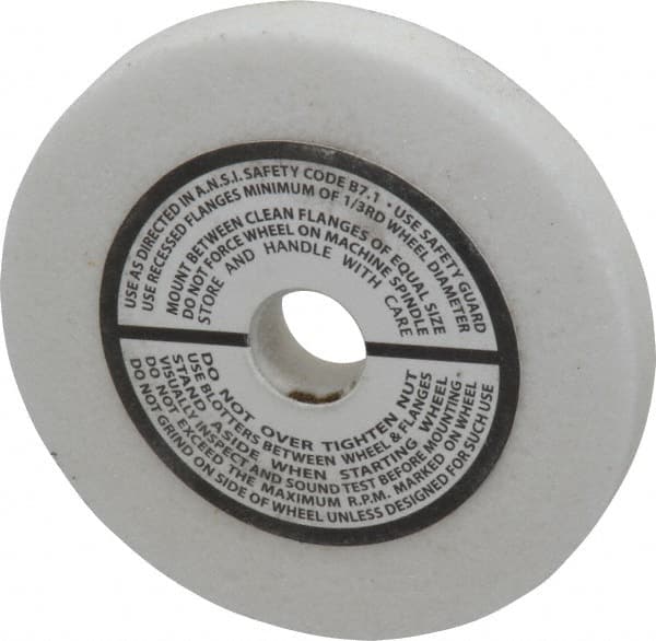 Grier Abrasives - 60 Grit Aluminum Oxide Type 1 Internal Grinding Wheel - 3" Diam x 1/2" Hole x 3/8" Thick, 10,823 Max RPM, Medium Grade, K Hardness, Vitrified Bond - Benchmark Tooling