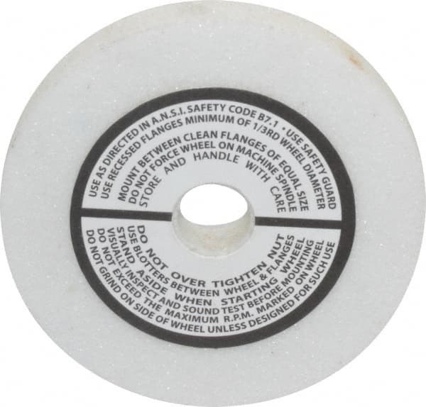 Grier Abrasives - 80 Grit Aluminum Oxide Type 1 Internal Grinding Wheel - 3" Diam x 1/2" Hole x 3/8" Thick, 10,823 Max RPM, Medium Grade, K Hardness, Vitrified Bond - Benchmark Tooling