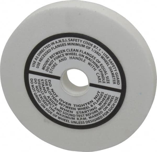 Grier Abrasives - 120 Grit Aluminum Oxide Type 1 Internal Grinding Wheel - 3" Diam x 1/2" Hole x 3/8" Thick, 10,823 Max RPM, Fine Grade, Hardness, Vitrified Bond - Benchmark Tooling