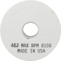 Grier Abrasives - 46 Grit Aluminum Oxide Type 1 Internal Grinding Wheel - 4" Diam x 1/2" Hole x 1/2" Thick, 8,100 Max RPM, Coarse Grade, J Hardness, Vitrified Bond - Benchmark Tooling