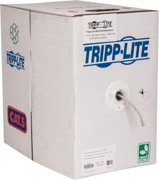 Tripp-Lite - Cat5e, 24 AWG, 350 MHz, Unshielded Network & Ethernet Cable - Gray, PVC, 1,000' OAL - Benchmark Tooling