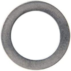 Made in USA - 0.51mm Thick, 14mm Inside x 20mm OD, Round Shim - 1/2" Screw, Uncoated 302/304 Stainless Steel - Benchmark Tooling