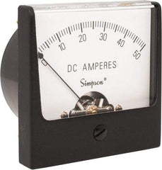 Simpson Electric - Analog, DC Ammeter, Panel Meter - 60 Hz, 0.001 Ohms at 60 Hz - Benchmark Tooling