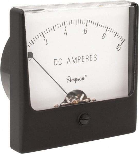 Simpson Electric - Analog, DC Ammeter, Panel Meter - 60 Hz, 0.005 Ohms at 60 Hz - Benchmark Tooling