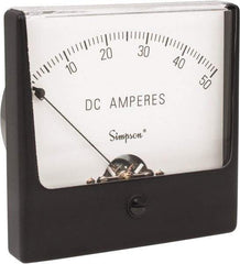 Simpson Electric - Analog, DC Ammeter, Panel Meter - 60 Hz, 0.001 Ohms at 60 Hz - Benchmark Tooling