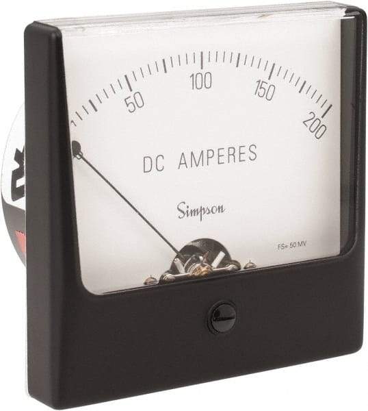 Simpson Electric - Analog, DC Ammeter, Panel Meter - 60 Hz, 10 Ohms at 60 Hz - Benchmark Tooling