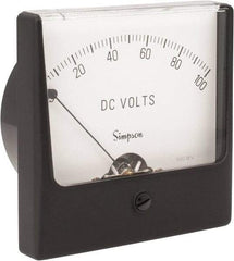 Simpson Electric - Analog, DC Voltmeter, Panel Meter - 60 Hz, 1000 Ohms at 60 Hz, 100 VDC - Benchmark Tooling