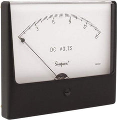 Simpson Electric - Analog, DC Voltmeter, Panel Meter - 60 Hz, 1000 Ohms at 60 Hz, 15 VDC - Benchmark Tooling