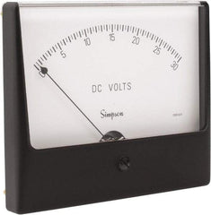 Simpson Electric - Analog, DC Voltmeter, Panel Meter - 60 Hz, 1000 Ohms at 60 Hz, 30 VDC - Benchmark Tooling