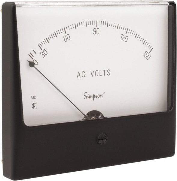 Simpson Electric - Analog, AC Voltmeter, Panel Meter - 60 Hz, 25000 Ohms at 60 Hz, 150 VAC - Benchmark Tooling