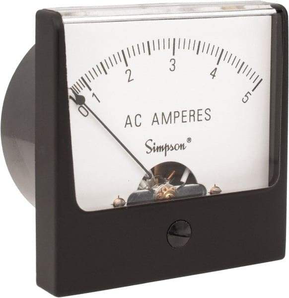 Simpson Electric - Analog, AC Ammeter, Panel Meter - 60 Hz, 0.008 Ohms at 60 Hz - Benchmark Tooling