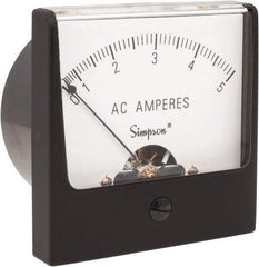 Simpson Electric - Analog, AC Ammeter, Panel Meter - 60 Hz, 0.008 Ohms at 60 Hz - Benchmark Tooling