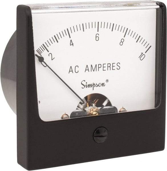 Simpson Electric - Analog, AC Ammeter, Panel Meter - 60 Hz, 0.004 Ohms at 60 Hz - Benchmark Tooling