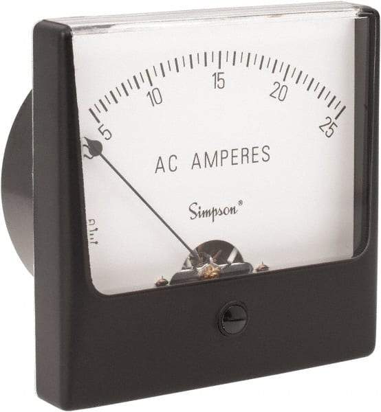 Simpson Electric - Analog, AC Ammeter, Panel Meter - 60 Hz, 0.002 Ohms at 60 Hz - Benchmark Tooling