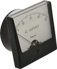 Simpson Electric - Analog, AC Ammeter, Panel Meter - 60 Hz, 0.001 Ohms at 60 Hz - Benchmark Tooling