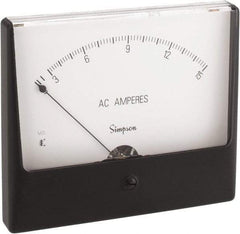 Simpson Electric - Analog, AC Ammeter, Panel Meter - 60 Hz, 0.0025 Ohms at 60 Hz - Benchmark Tooling