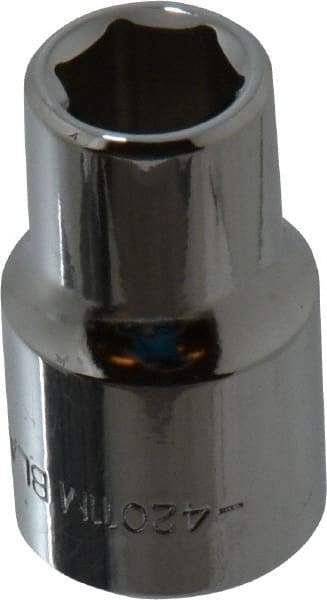 Blackhawk by Proto - 1/2" Drive, Standard Hand Socket - 6 Points, 1-1/2" OAL, Chrome Finish - Benchmark Tooling