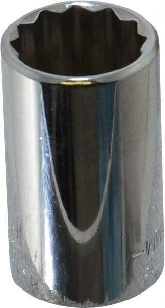 Blackhawk by Proto - 1/2" Drive, Standard Hand Socket - 12 Points, 1-1/2" OAL, Chrome Finish - Benchmark Tooling