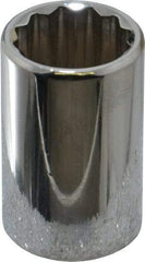 Blackhawk by Proto - 1/2" Drive, Standard Hand Socket - 12 Points, 1-1/2" OAL, Chrome Finish - Benchmark Tooling