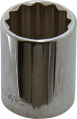 Blackhawk by Proto - 1/2" Drive, Standard Hand Socket - 12 Points, 1-1/2" OAL, Chrome Finish - Benchmark Tooling