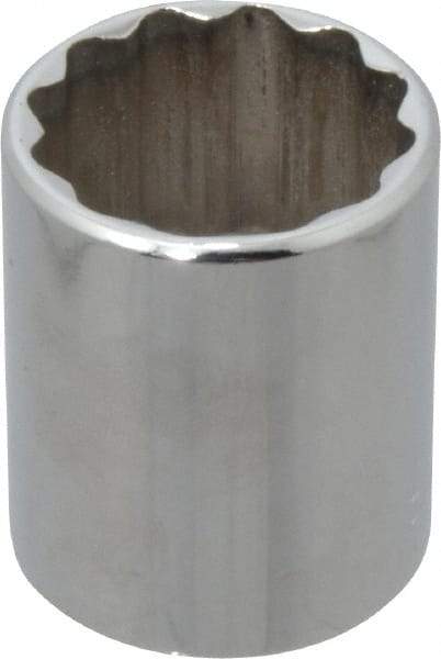 Blackhawk by Proto - 1/2" Drive, Standard Hand Socket - 12 Points, 1-3/4" OAL, Chrome Finish - Benchmark Tooling