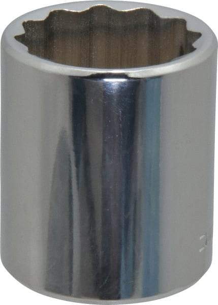 Blackhawk by Proto - 1/2" Drive, Standard Hand Socket - 12 Points, 1-3/4" OAL, Chrome Finish - Benchmark Tooling