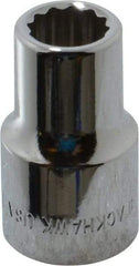 Blackhawk by Proto - 1/2" Drive, Standard Hand Socket - 12 Points, 1-1/2" OAL, Chrome Finish - Benchmark Tooling