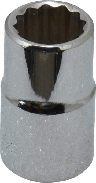 Blackhawk by Proto - 1/2" Drive, Standard Hand Socket - 12 Points, 1-1/2" OAL, Chrome Finish - Benchmark Tooling