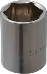 Blackhawk by Proto - 1/2" Drive, Standard Hand Socket - 6 Points, 1-1/2" OAL, Chrome Finish - Benchmark Tooling