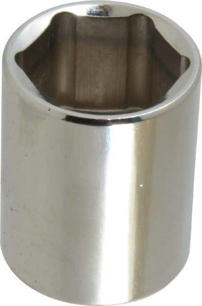 Blackhawk by Proto - 1/2" Drive, Standard Hand Socket - 6 Points, 1-1/2" OAL, Chrome Finish - Benchmark Tooling