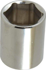 Blackhawk by Proto - 1/2" Drive, Standard Hand Socket - 6 Points, 1-1/2" OAL, Chrome Finish - Benchmark Tooling