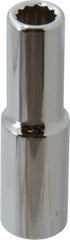 Blackhawk by Proto - 1/2" Drive, Deep Hand Socket - 12 Points, 3-3/32" OAL, Chrome Finish - Benchmark Tooling