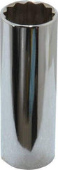 Blackhawk by Proto - 1/2" Drive, Deep Hand Socket - 12 Points, 3-3/32" OAL, Chrome Finish - Benchmark Tooling