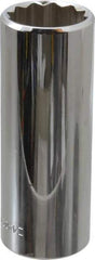 Blackhawk by Proto - 1/2" Drive, Deep Hand Socket - 12 Points, 3-3/32" OAL, Chrome Finish - Benchmark Tooling