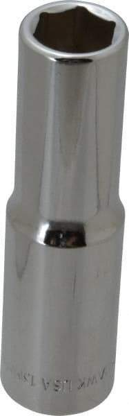 Blackhawk by Proto - 1/2" Drive, Deep Hand Socket - 6 Points, 3-9/32" OAL, Chrome Finish - Benchmark Tooling